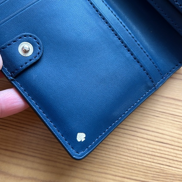 Kate Spade Medium Slim Bifold Wallet, petrol blue - Picture 4 of 5